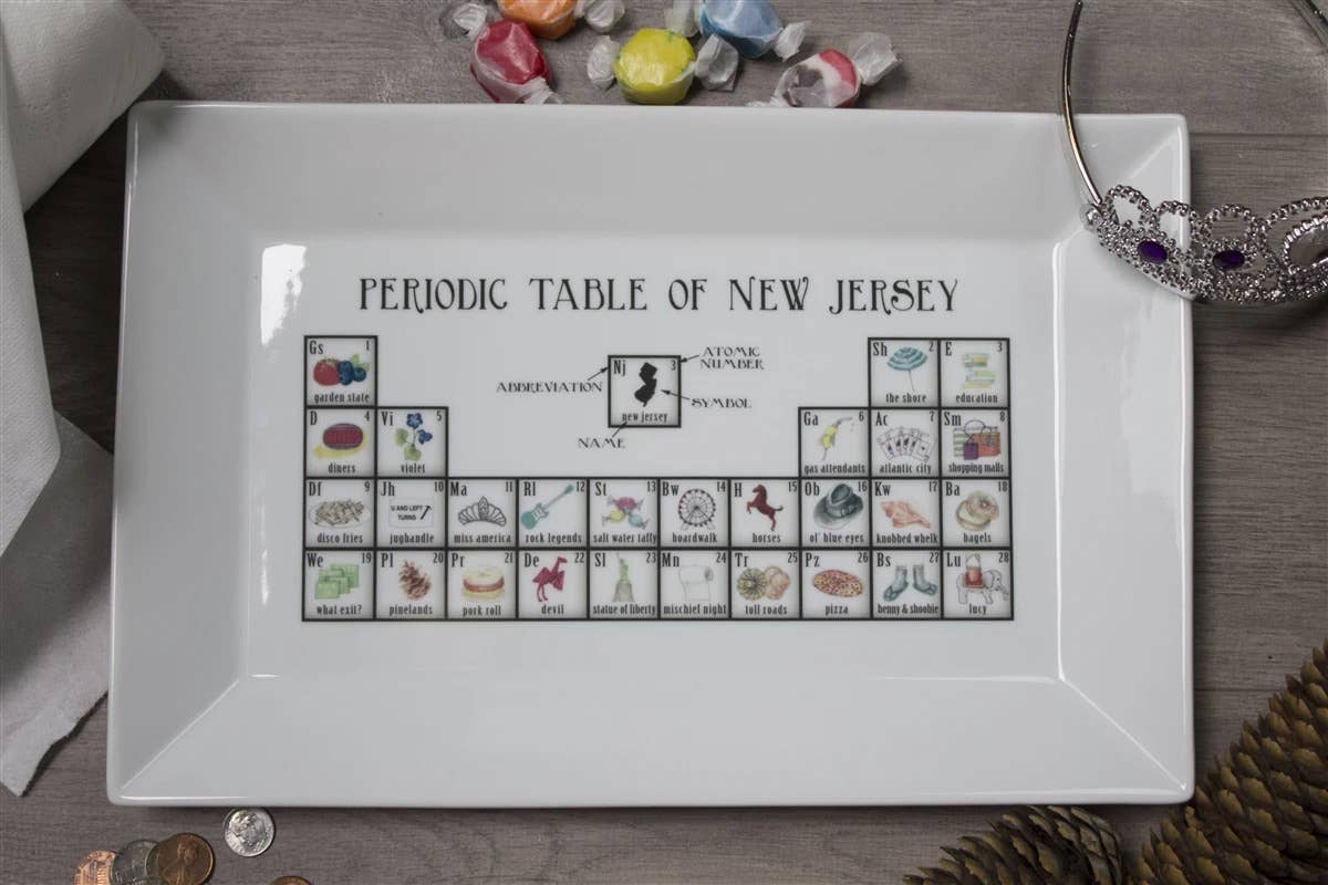 New Jersey Periodic Table Porcelain Platter