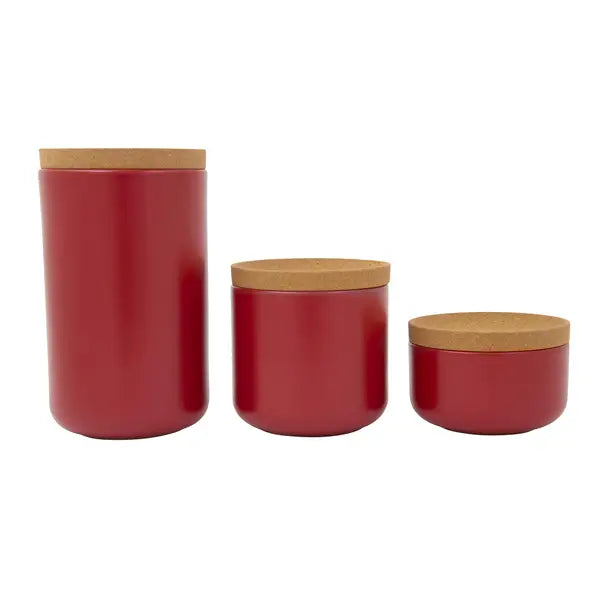 Kamenstein Ceramic and Cork Canisters