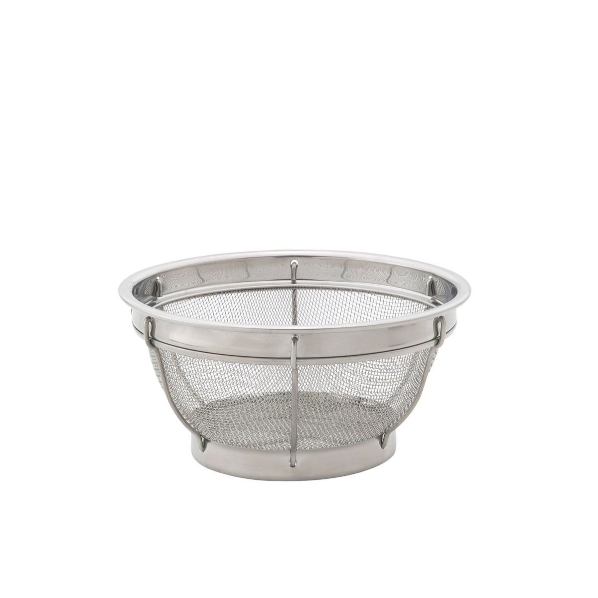 Reinforced Mesh Colander, Stainless Steel, 11.5 in