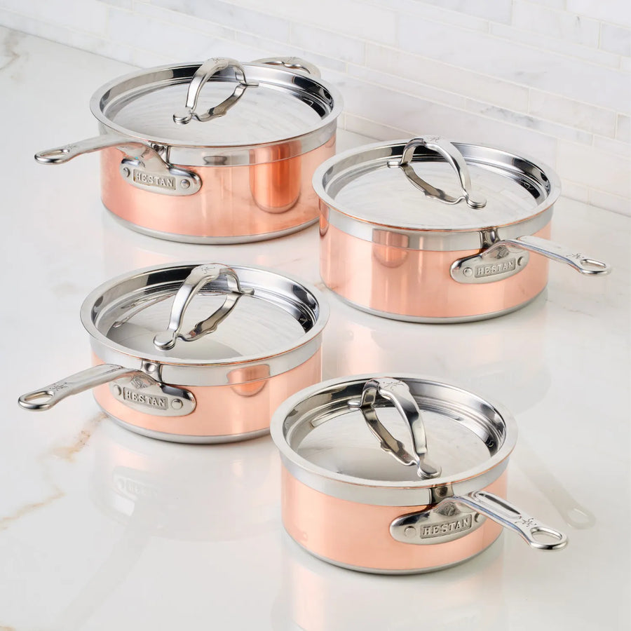 Hestan Copper Induction Saucepans