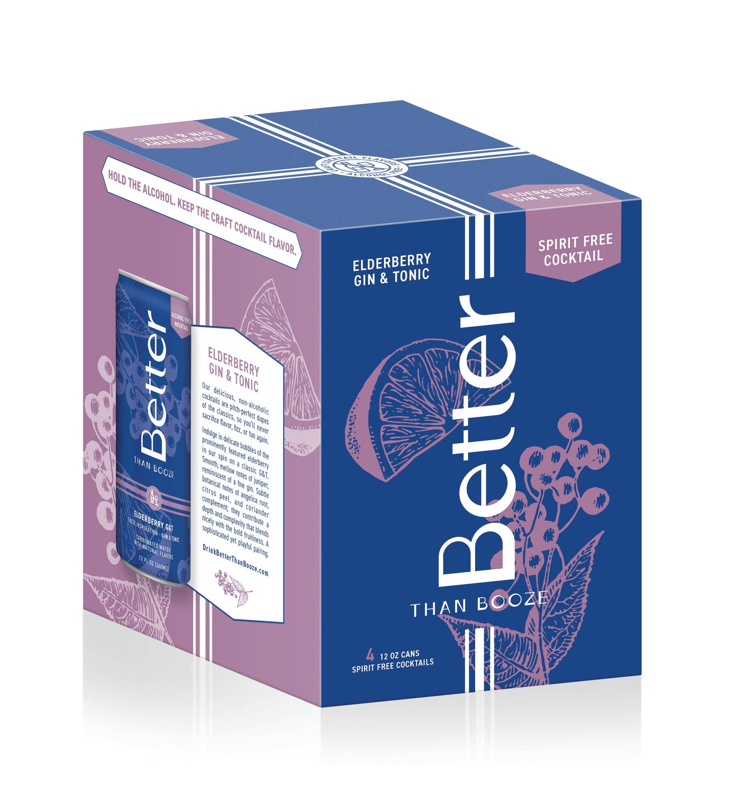 Non-Alcoholic Gin & Tonic Drink - Elderberry G & T Mocktail