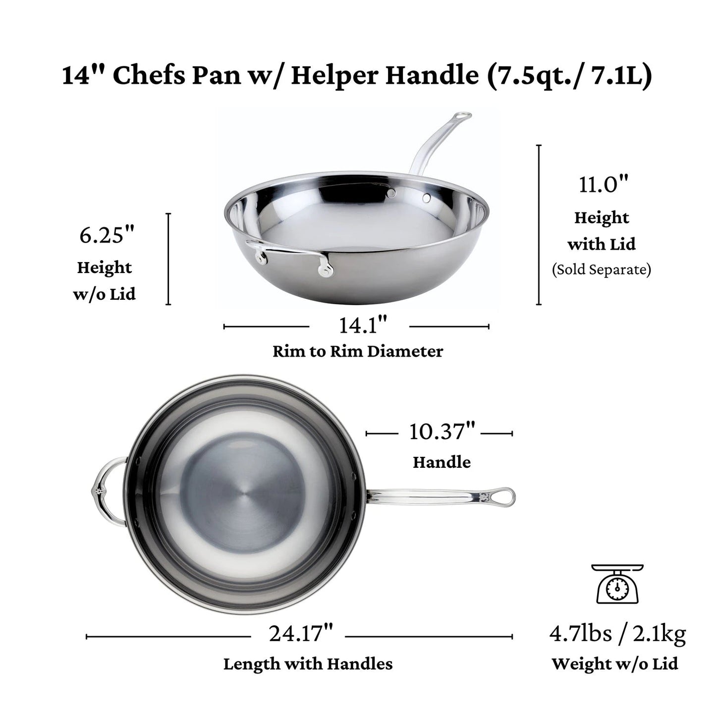Hestan Titanium Chef's Pan 14-Inch