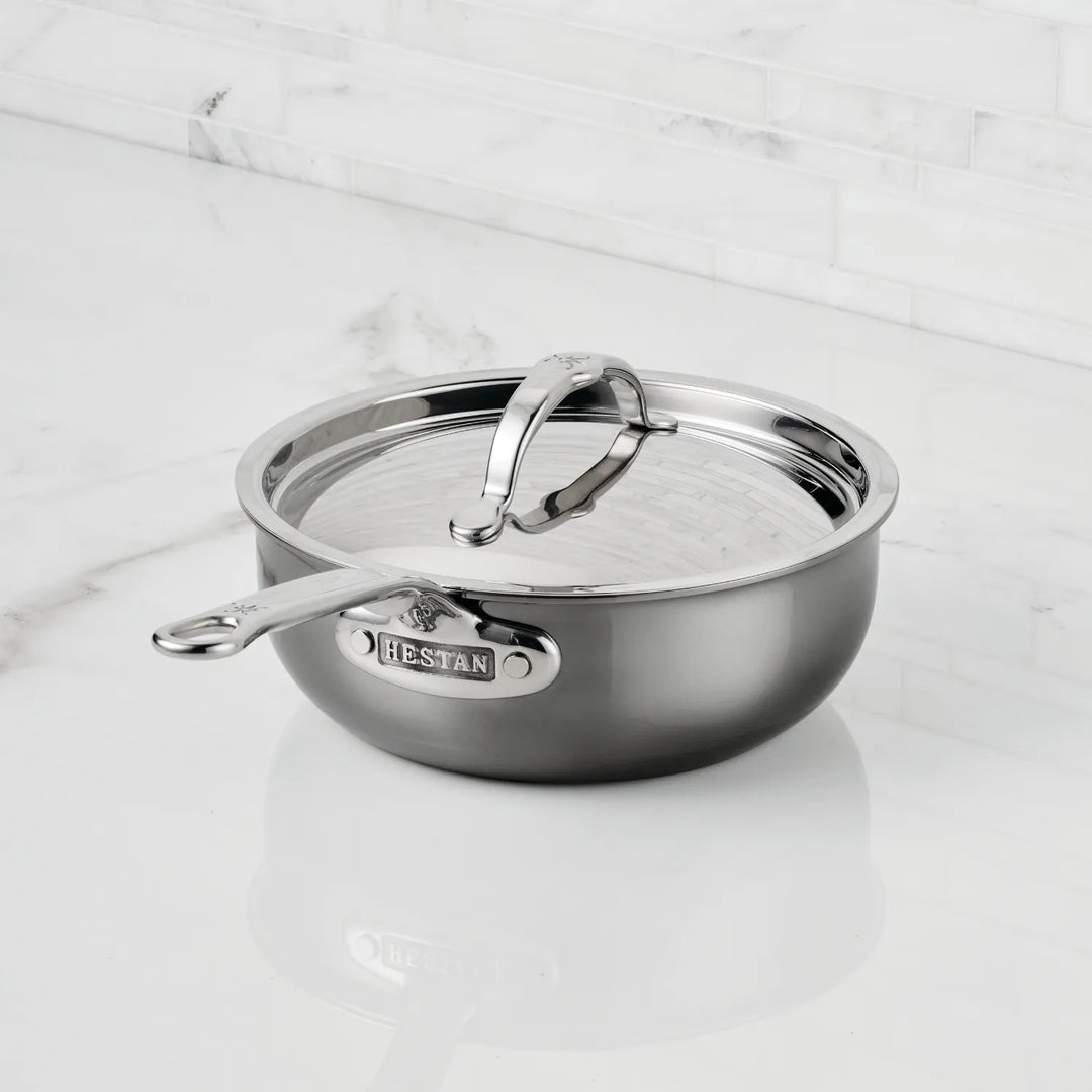 Hestan Titanium Stainless Steel Saucier Pan, 2-Quart