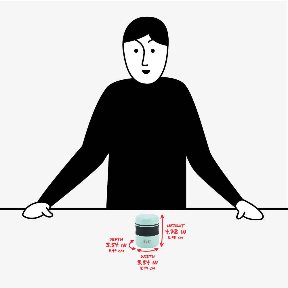 10 oz Double Wall Vacuum Insulated Food Jar - Black