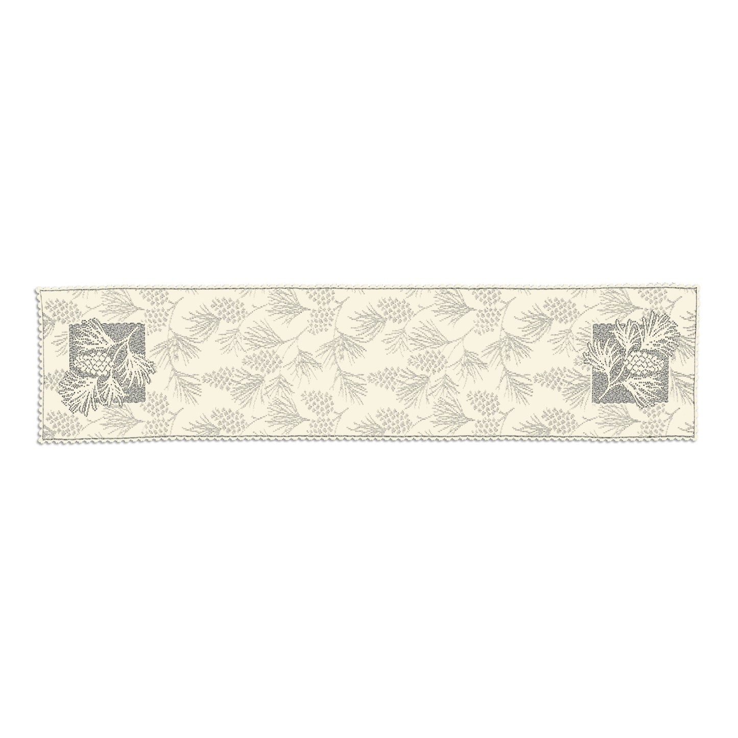 Woodland 14x60 Ecru Lace Rustic Lodge Table Runner