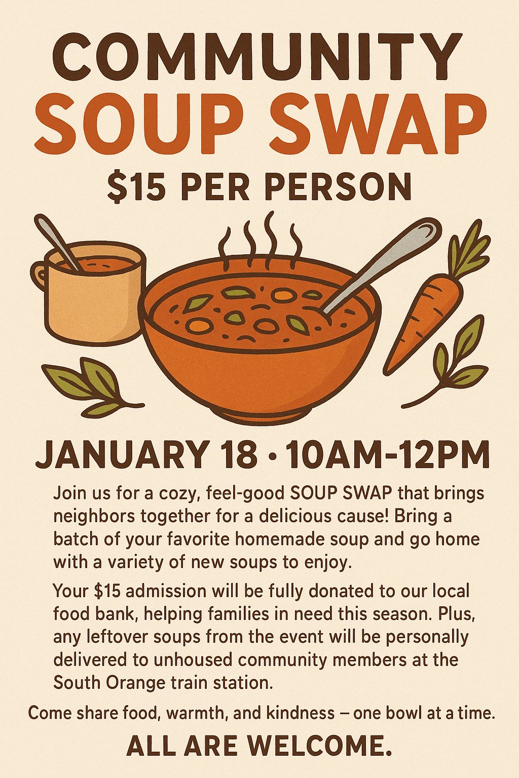 Soup Swap Event- Jan 18th 10a-12pm