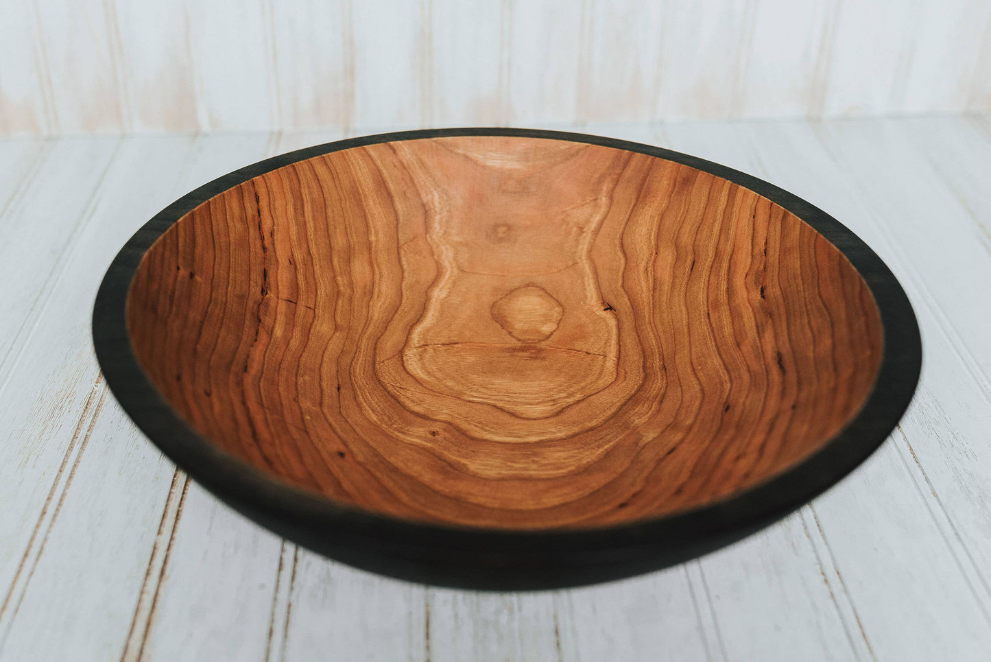 Ebonized Cherry - 12" Bowl/Bee's Oil Finish