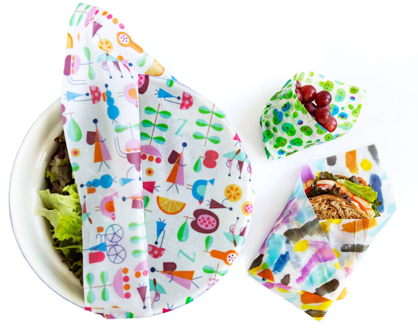 Z Wraps Set of 3 (S-1,M-1,L-1) Reusable Food Wraps