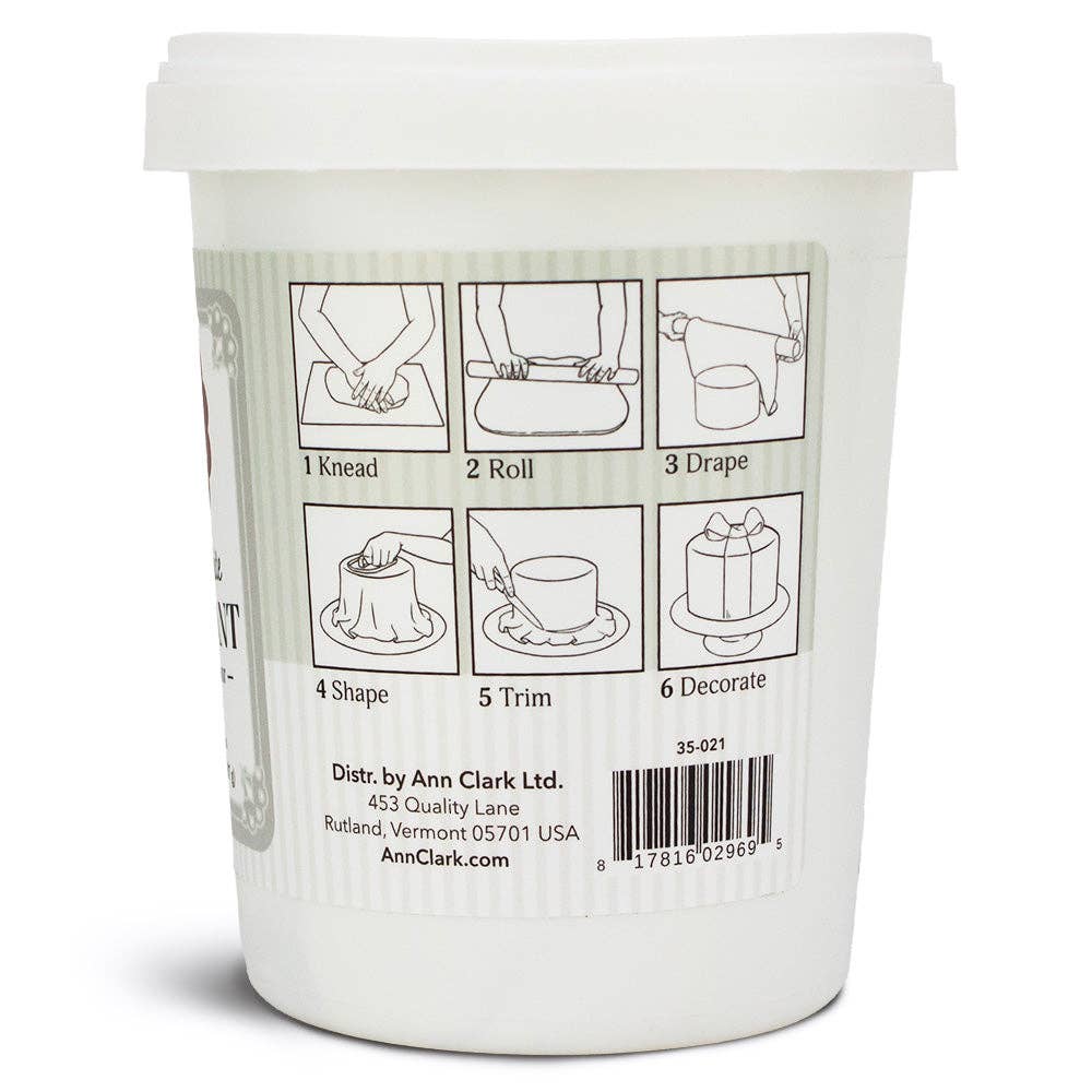 Ann Clark Bright White Fondant, Vanilla Flavor, 32 oz