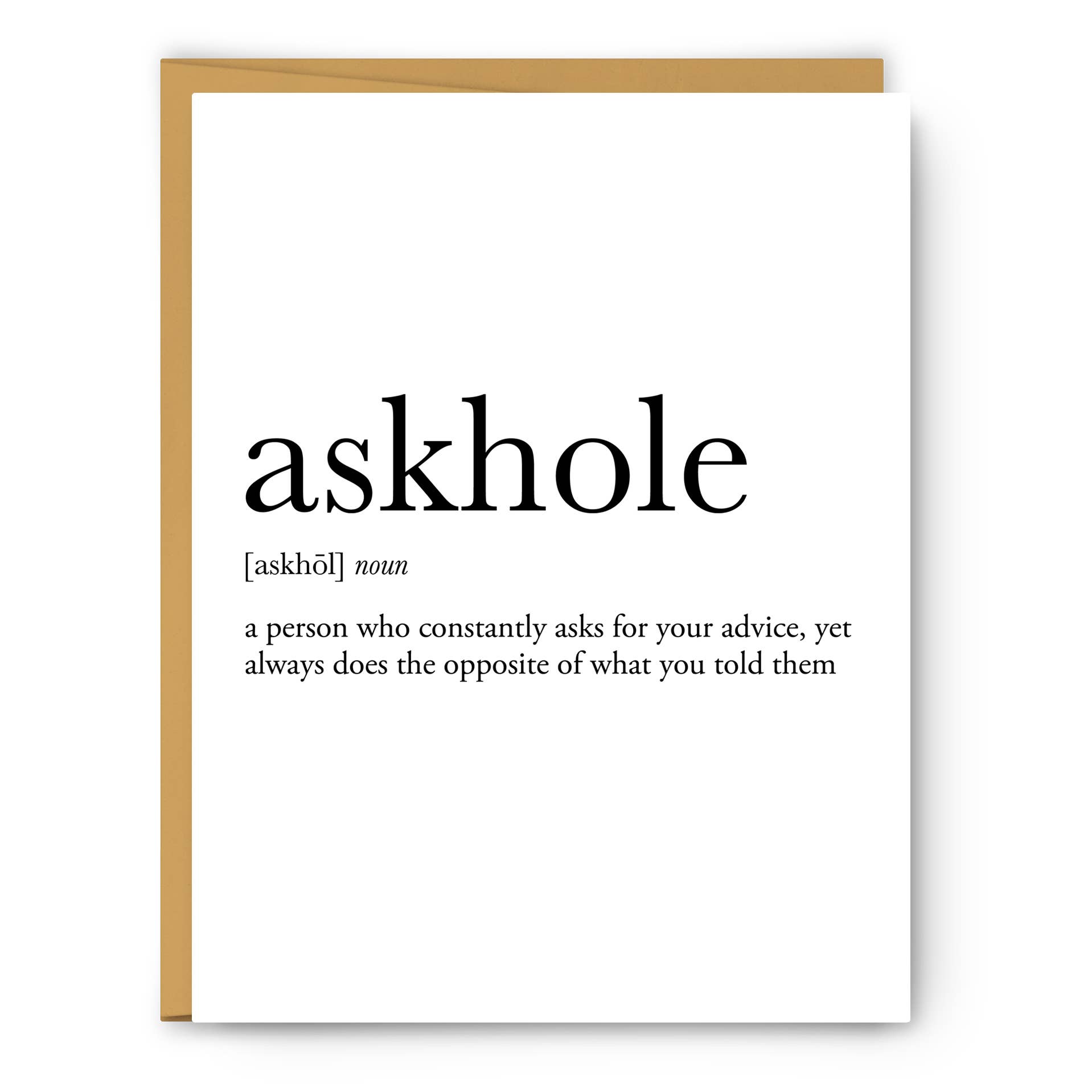 Askhole Definition - Everyday Card – Kitchen A La Mode