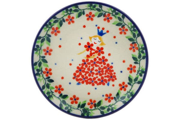 Mini Plate, Coaster plate Princess In A Red Dress Theme
