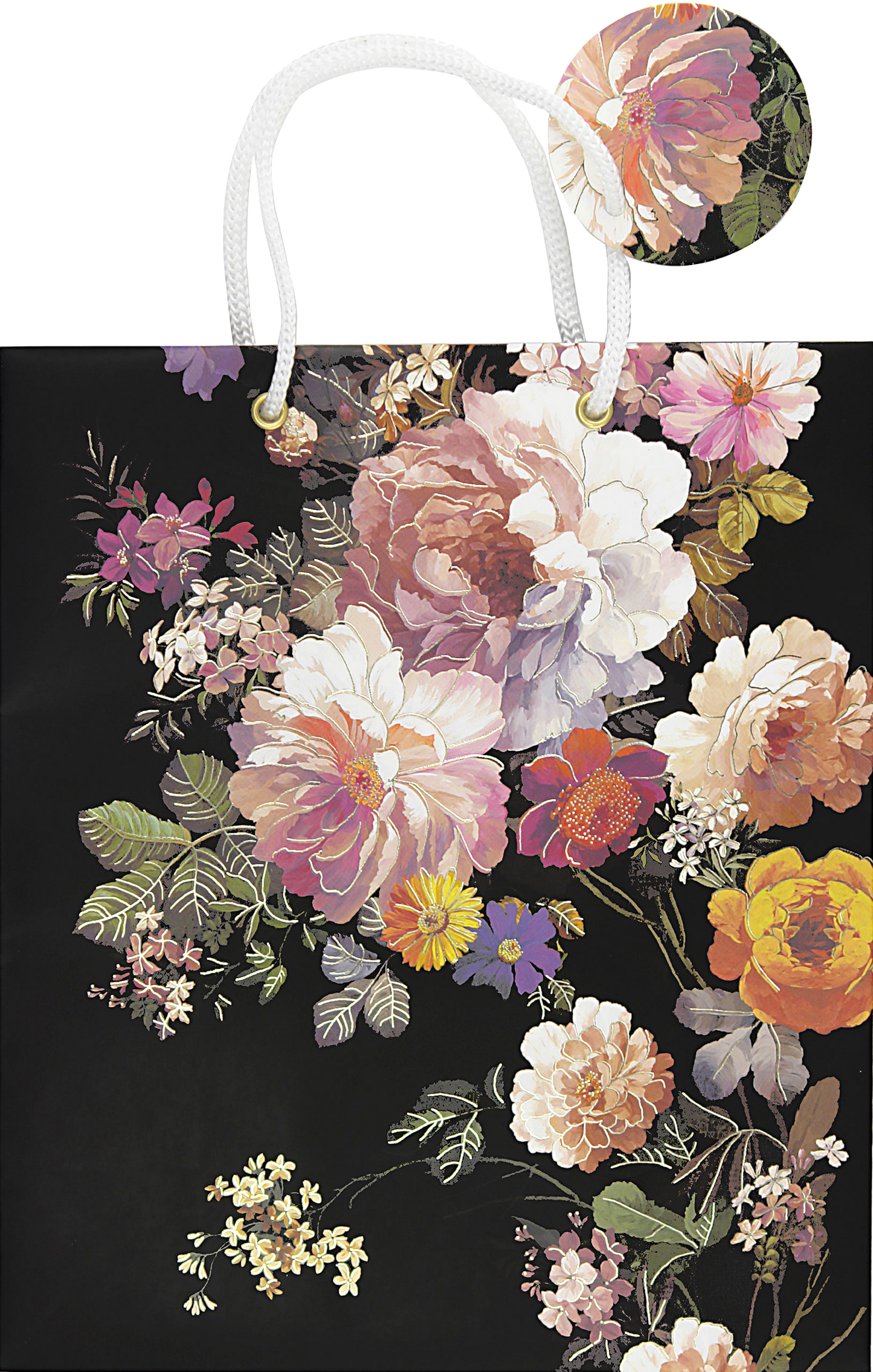 Peter Pauper Press - Midnight Floral Gift Bag