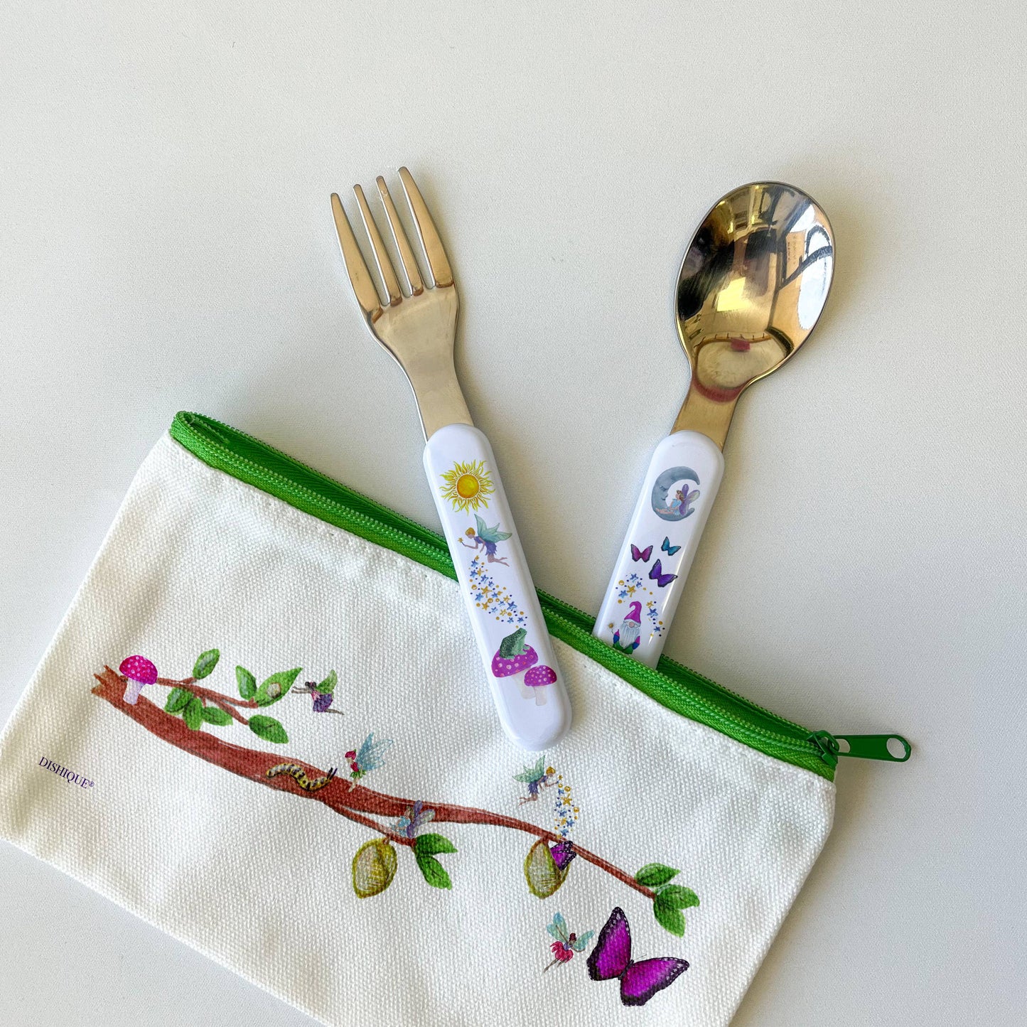 Fairy Themed Kids Fork & Spoon Utensil Set