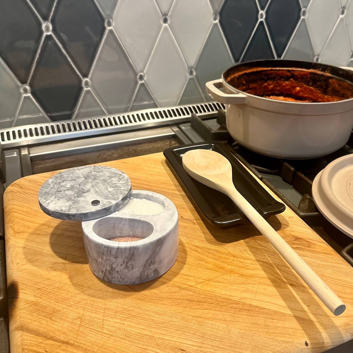 White Marble Salt Cellar