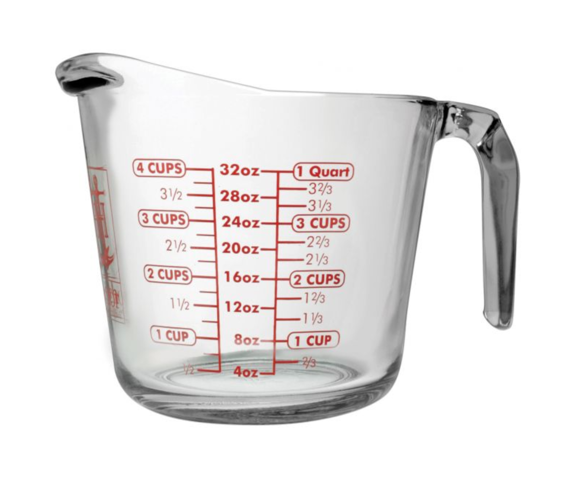 Anchor Hocking Glass Measuring Cup, 4 Cup