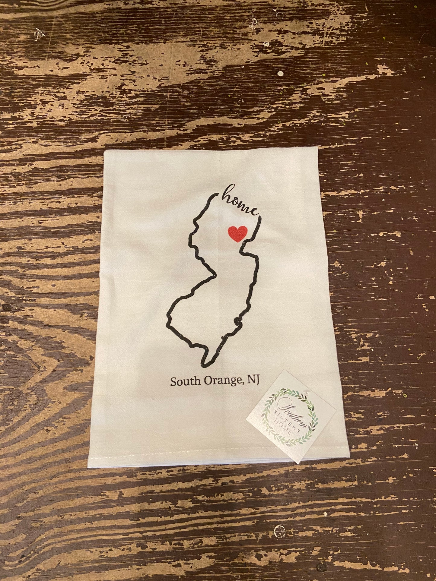 Southern Sisters "Home" Flour Sack Tea Towel