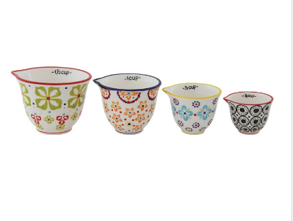 Floral Pattern Measuring Cup