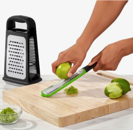 OXO Etched Box Grater With Removable Zester