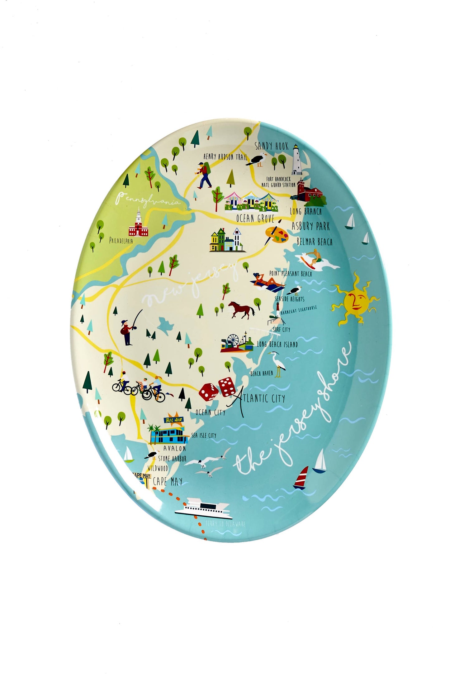 Jersey Shore 16" Melamine Platter