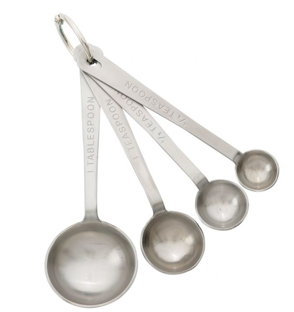 Mrs. Andersons Baking Measuring Spoons, Heavyweight 18/8 Stainless Steel, 4-Piece Set