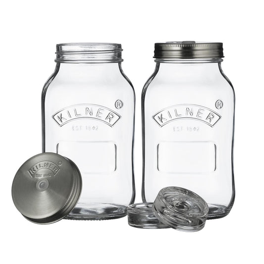 Set of 2 Fermentation Jars 32 Fl Oz