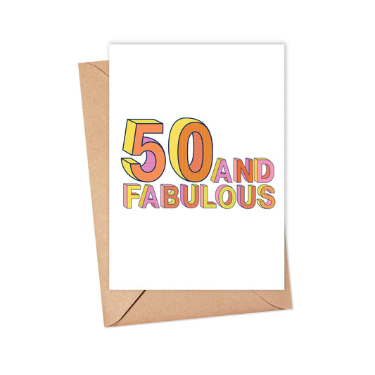 50th Birthday Card Milestone Funny Greeting Cards Sassy Card