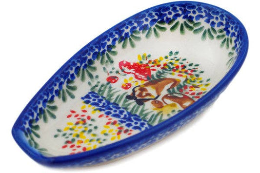 Spoon Rest 5" Mushroom Love Theme UNIKAT