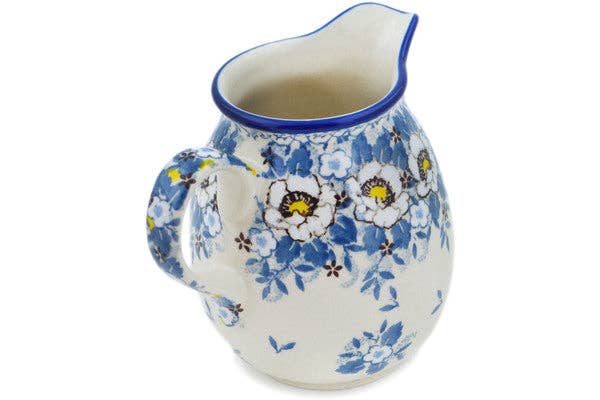 Pitcher 17 oz Pansy Parade Theme UNIKAT