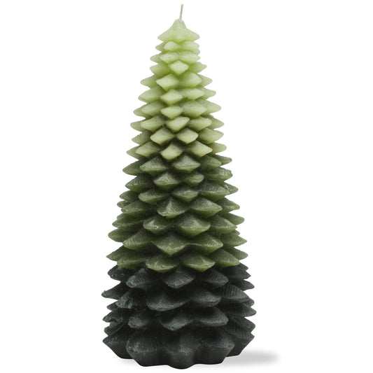 Green X-Large Chunky Leaf Tree Candle - Green