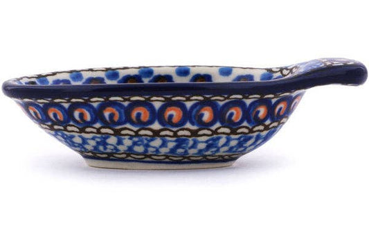 Dish for Pits 4" Cobalt Poppies Theme UNIKAT