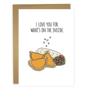 I Love You For What's on Inside Greeting Card