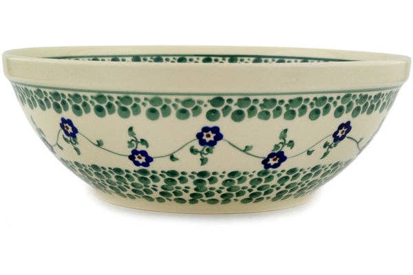 Bowl 9" Green Bubbles Theme