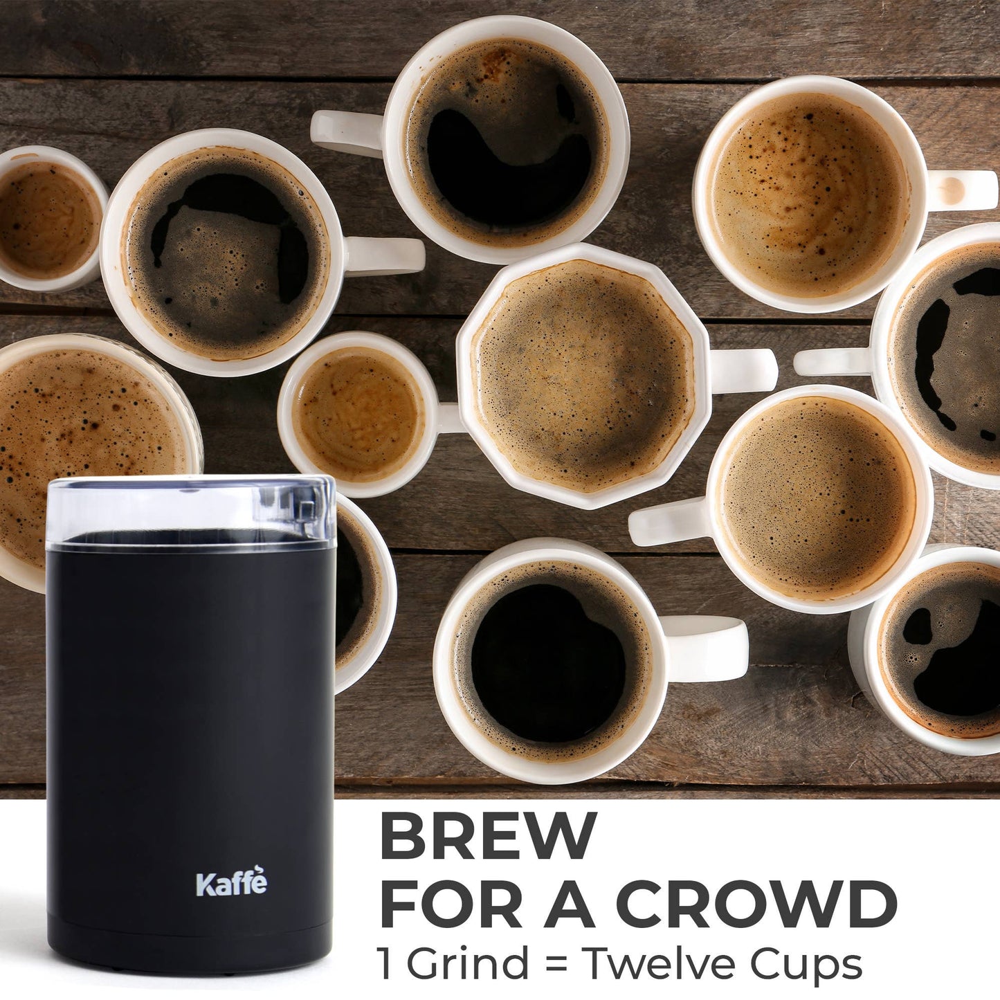 Kaffe Electric Coffee Grinder w/ Cleaning Brush - 3oz