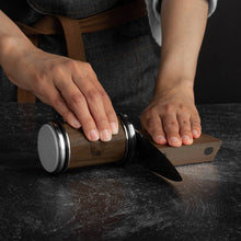 Load image into Gallery viewer, Rolling Knife Sharpener with Magnetic Base with Wooden Base
