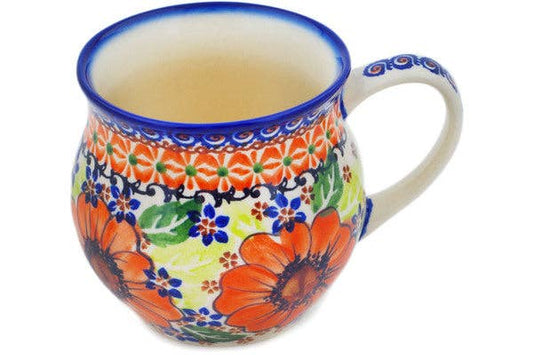 Bubble Mug 13 oz Orange Zinnia Theme