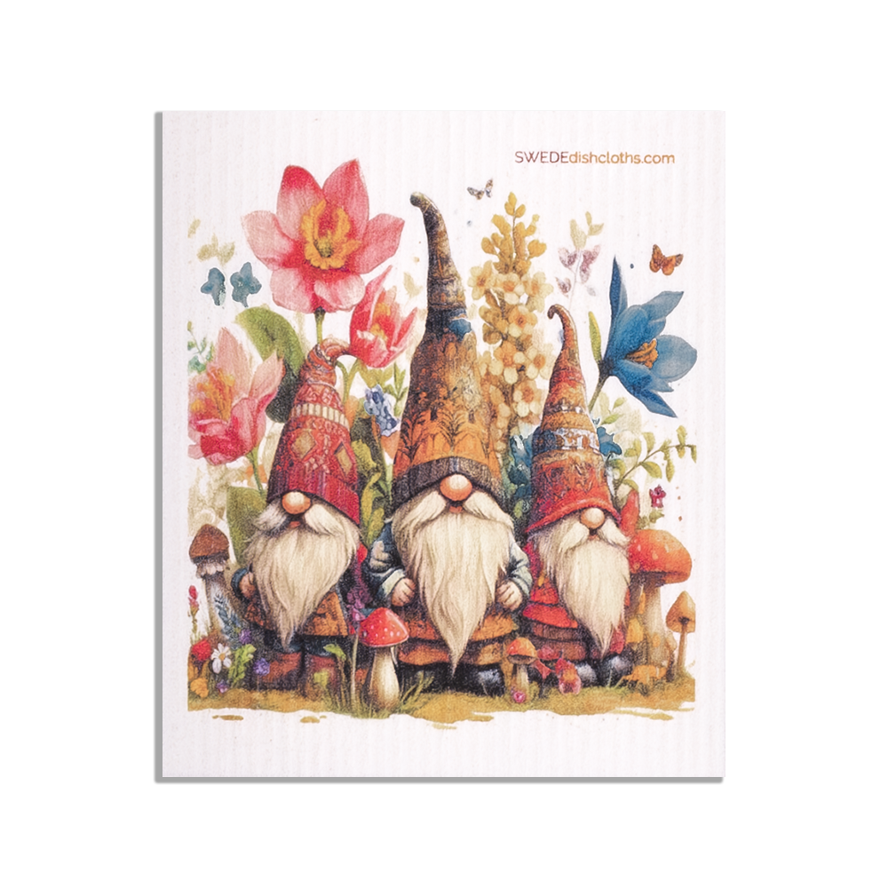 Swedish Dishcloth Gnomes with Butterflies