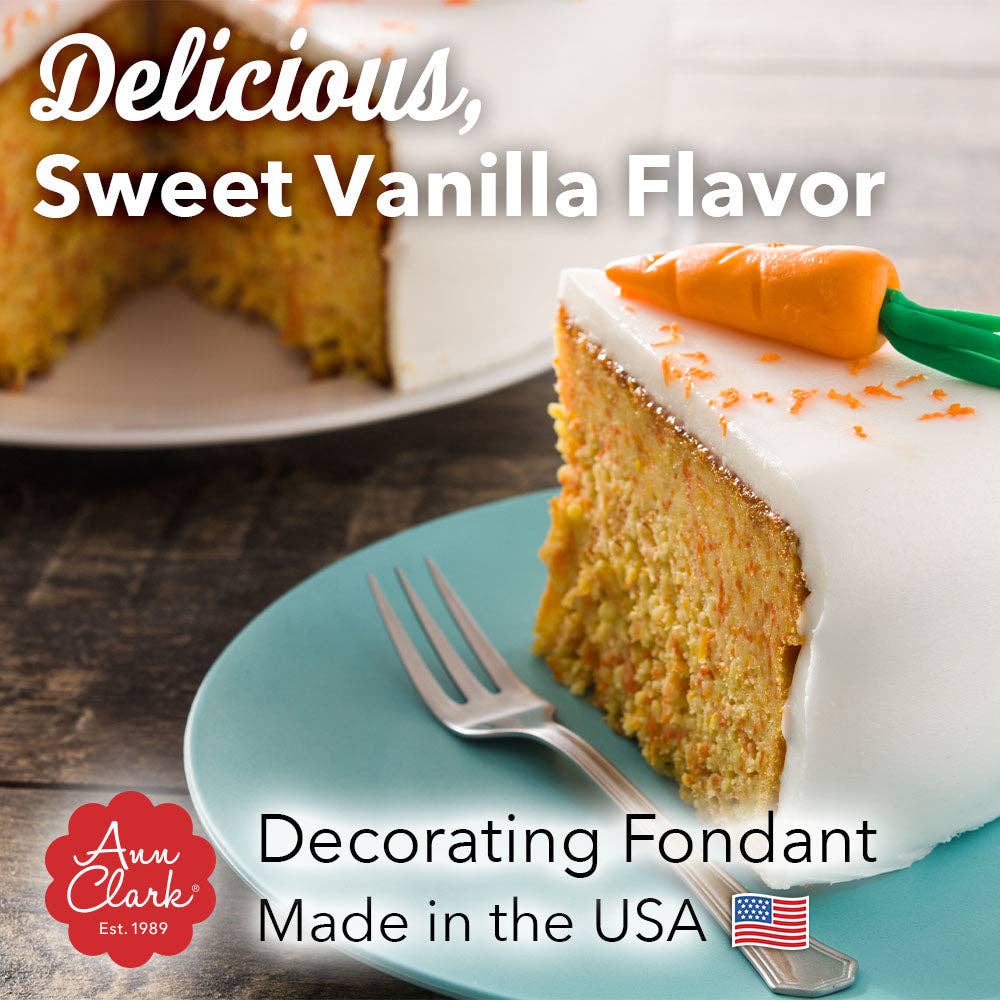 Ann Clark Bright White Fondant, Vanilla Flavor, 32 oz