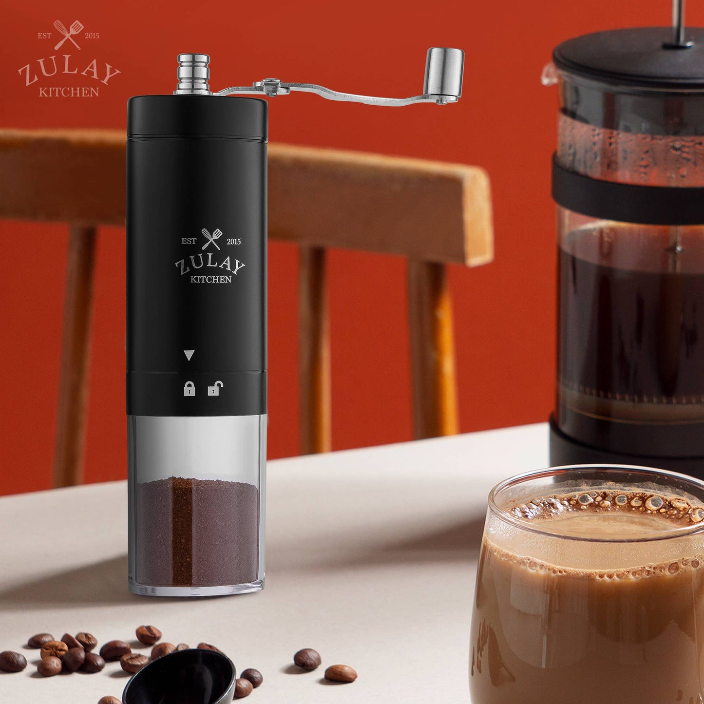 Manual Coffee Grinder With Foldable Handle - Triangular