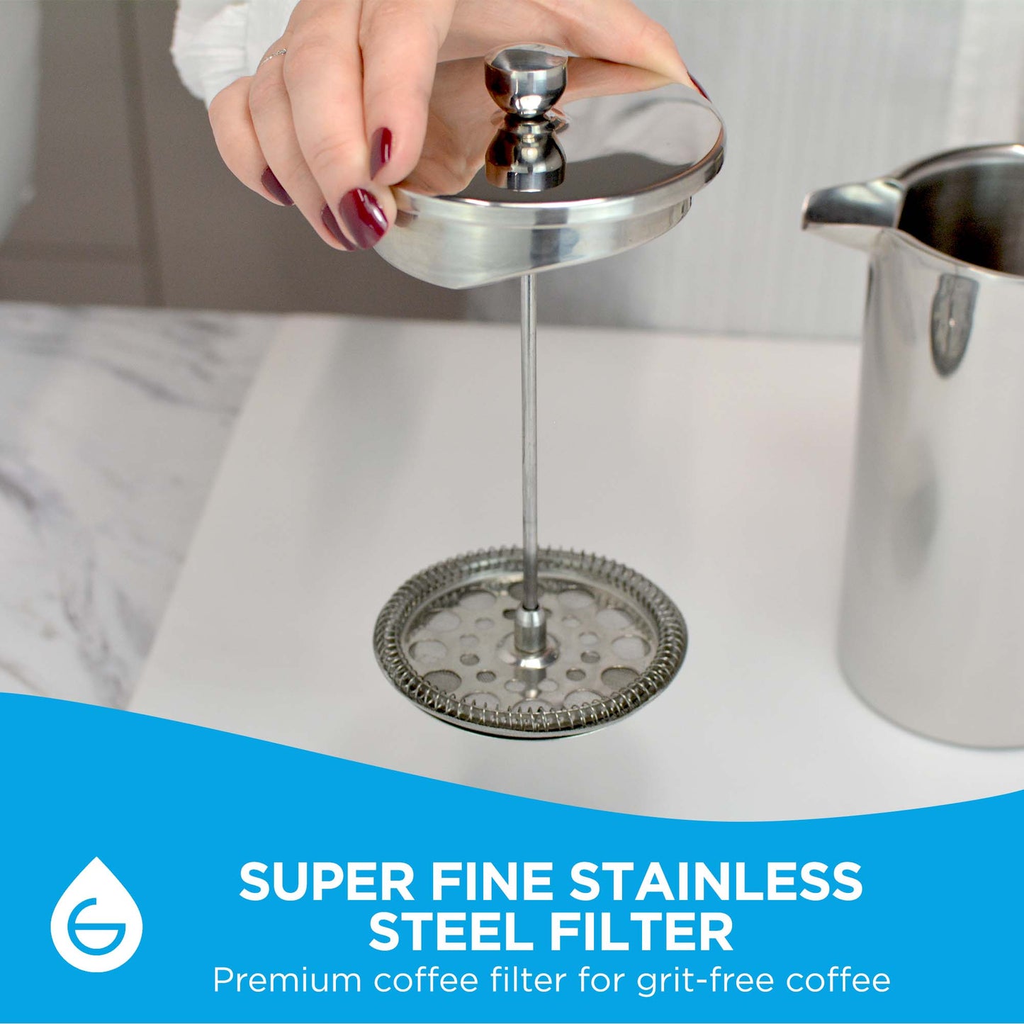 GROSCHE DUBLIN Stainless Steel Double Wall French Press