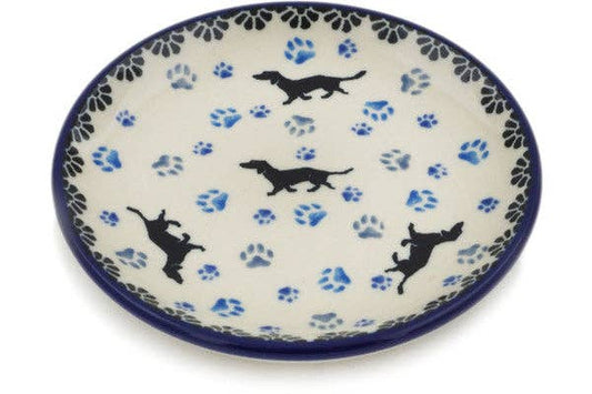 Mini Plate, Coaster plate Dancing Dachshunds Theme