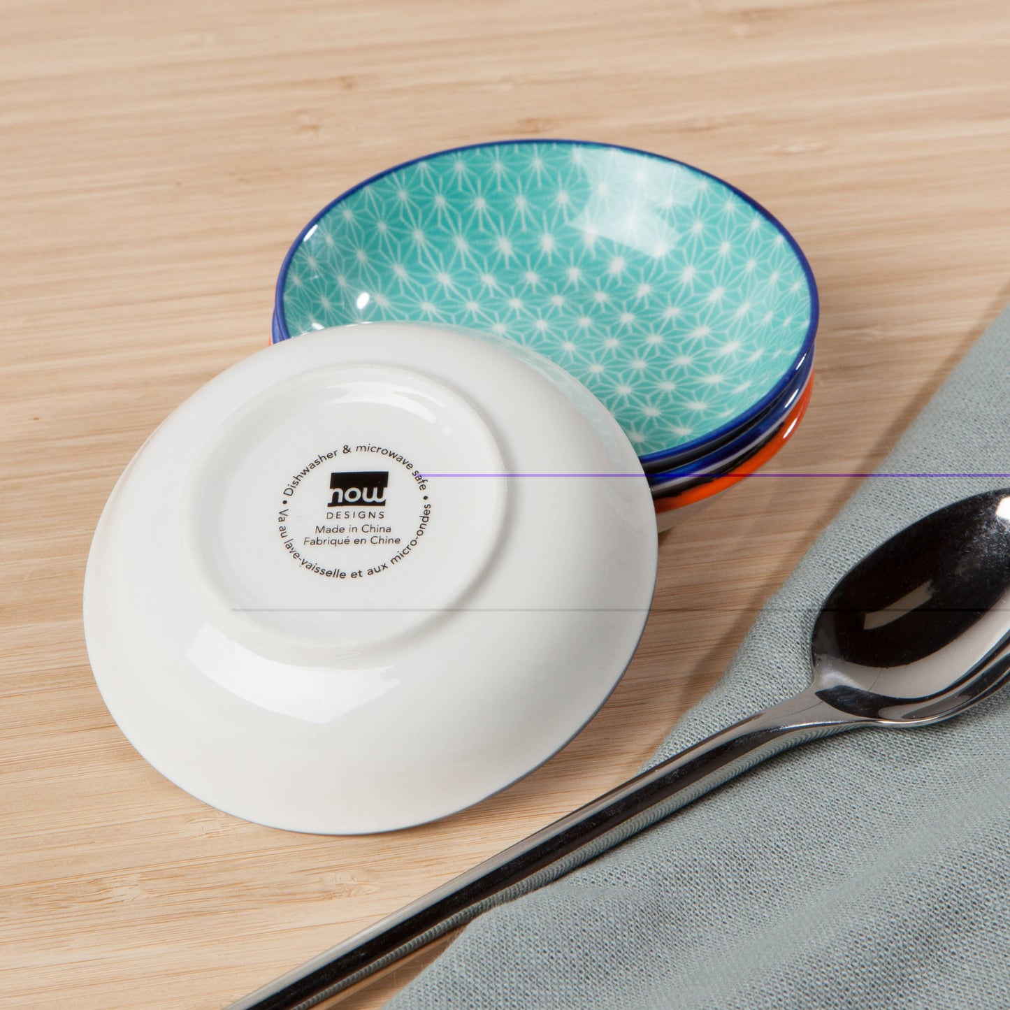 Aqua Stars Porcelain Dip Bowl