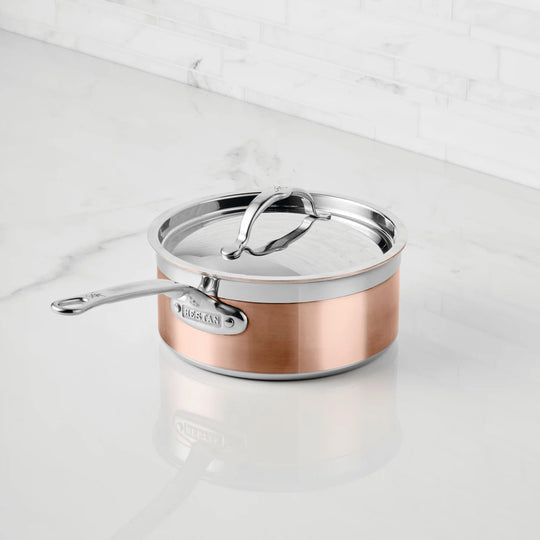 Hestan Copper Induction Saucepans