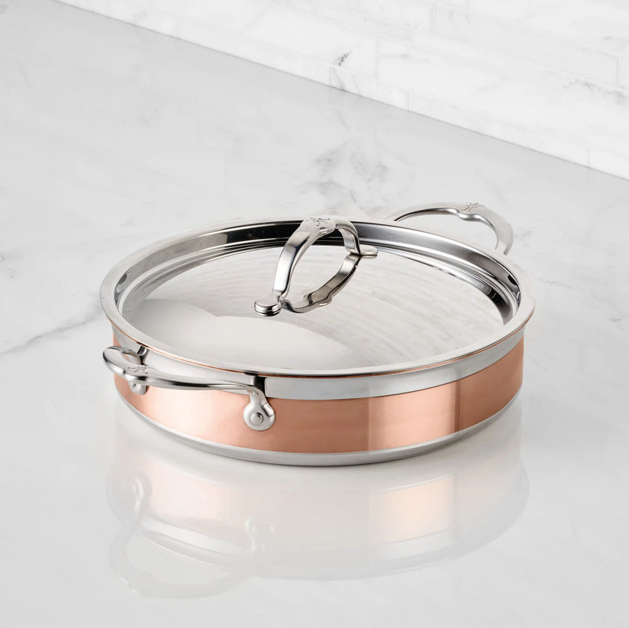 Hestan Copper Induction Braiser with Lid, 3.5-Quart