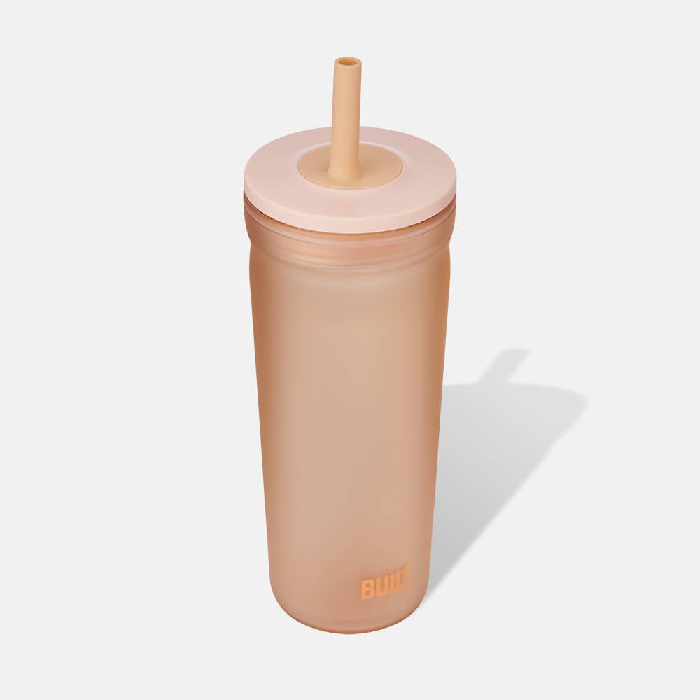 20oz Peach Straw Seal Bedford Tumbler