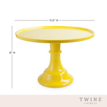 Load image into Gallery viewer, 11.5&quot; Collapsable Melamine Cake Stand - Yellow
