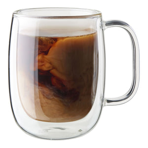 Coffee Glass Mug 12oz 2Pc