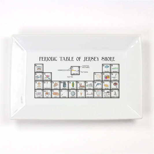 Jersey Shore Periodic Table Porcelain Platter