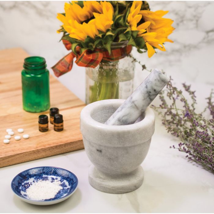 Marble Mortar and Pestle Set