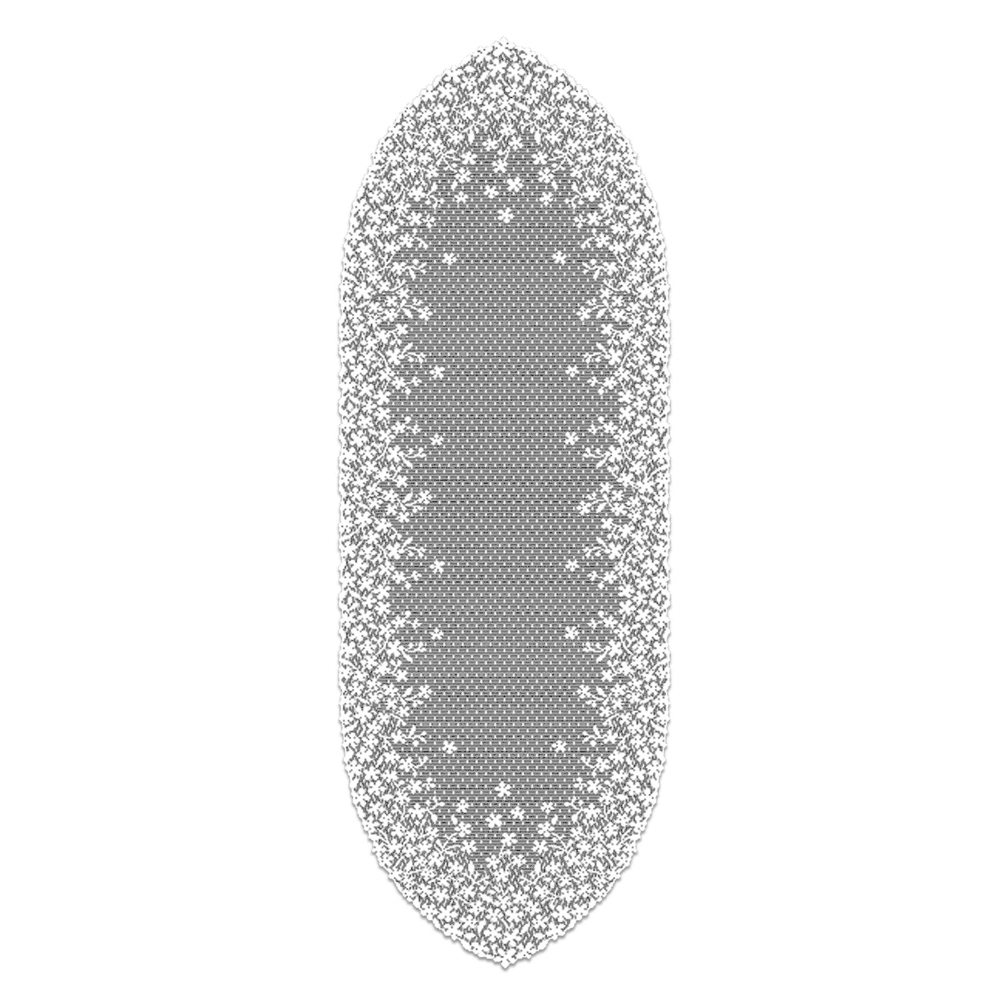 Blossom 12x54 White Lace Table Runner