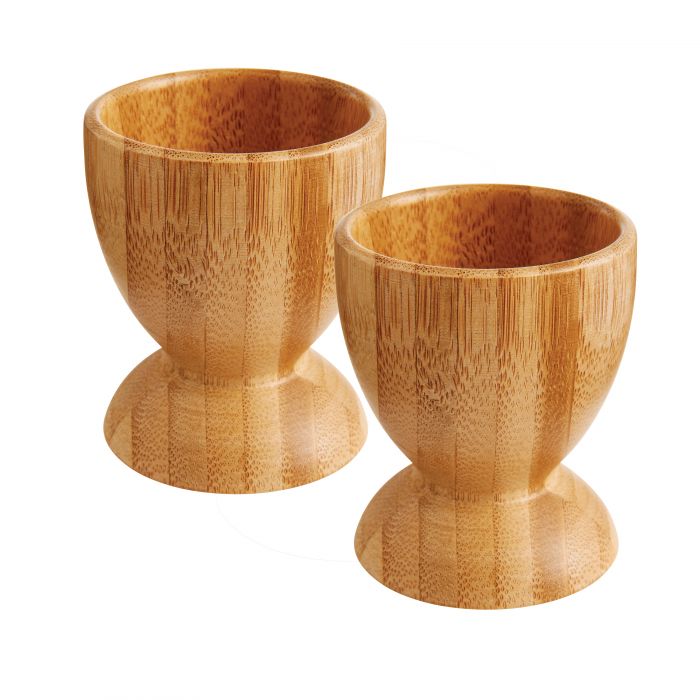 HIC Kitchen Bamboo Egg Cup, Set of 2